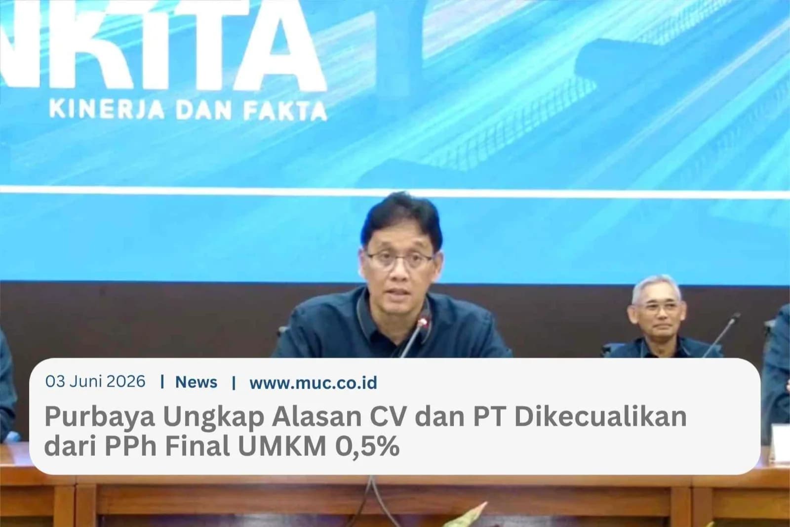 Purbaya Ungkap Alasan CV dan PT Dikecualikan dari PPh Final UMKM 0,5% Purbaya Ungkap Alasan CV dan PT Dikecualikan dari PPh Final UMKM 0,5%