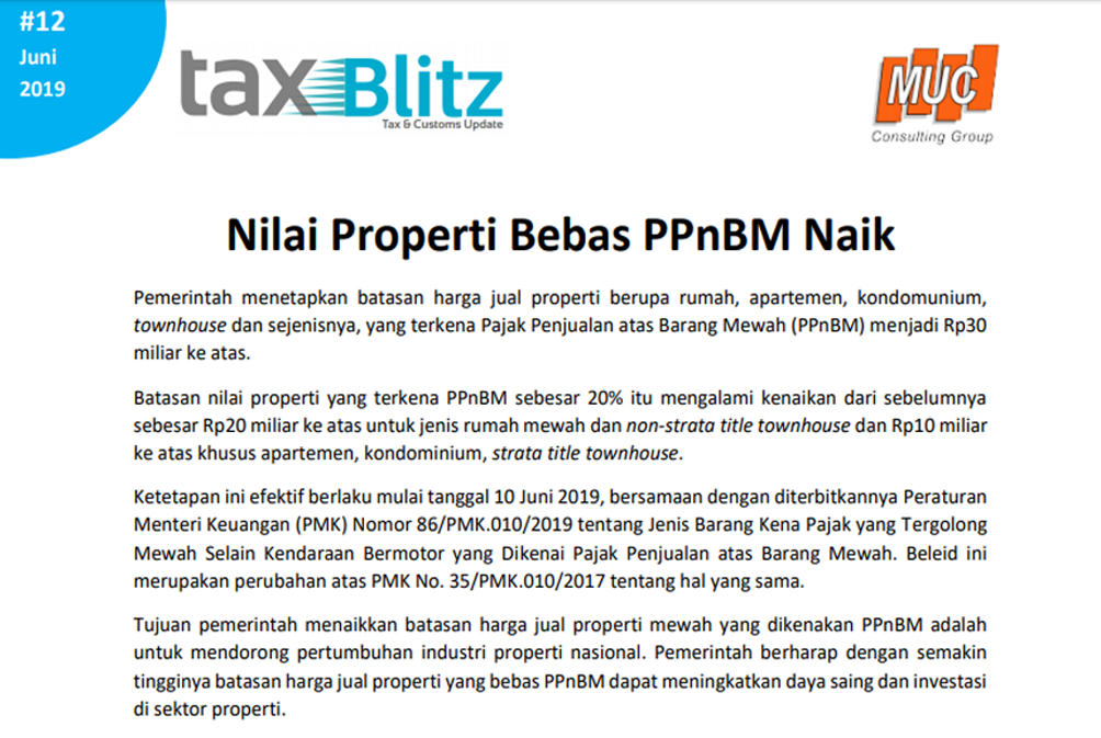 Nilai Properti Bebas PPnBM Naik