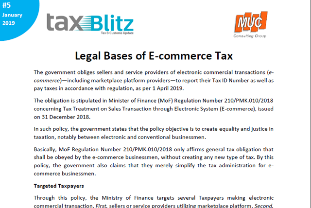 Legal Bases of E-commerce Tax