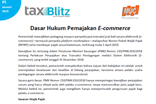 Dasar Hukum Pemajakan E-commerce