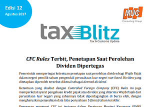 CFC Rules Terbit, Penetapan Saat Perolehan Dividen Dipertegas