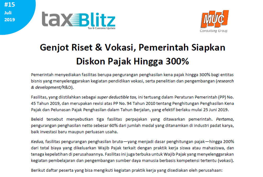 Genjot Riset & Vokasi, Pemerintah Siapkan Diskon Pajak Hingga 300%