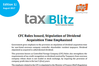 CFC Rules Issued, Stipulation of DividendAcquisition Time Emphasized