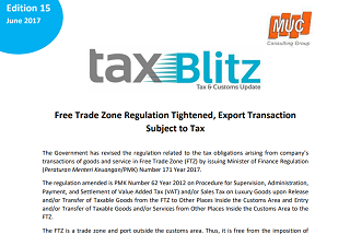 Free Trade Zone Regulation Tightened, Export Transaction Subject to Tax