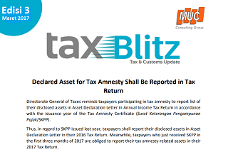 Declared Asset for Tax Amnesty Shall Be Reported in Tax Return