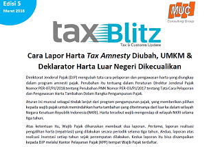 Cara Lapor Harta Tax Amnesty Diubah, UMKM & Deklarator Harta Luar Negeri Dikecualikan