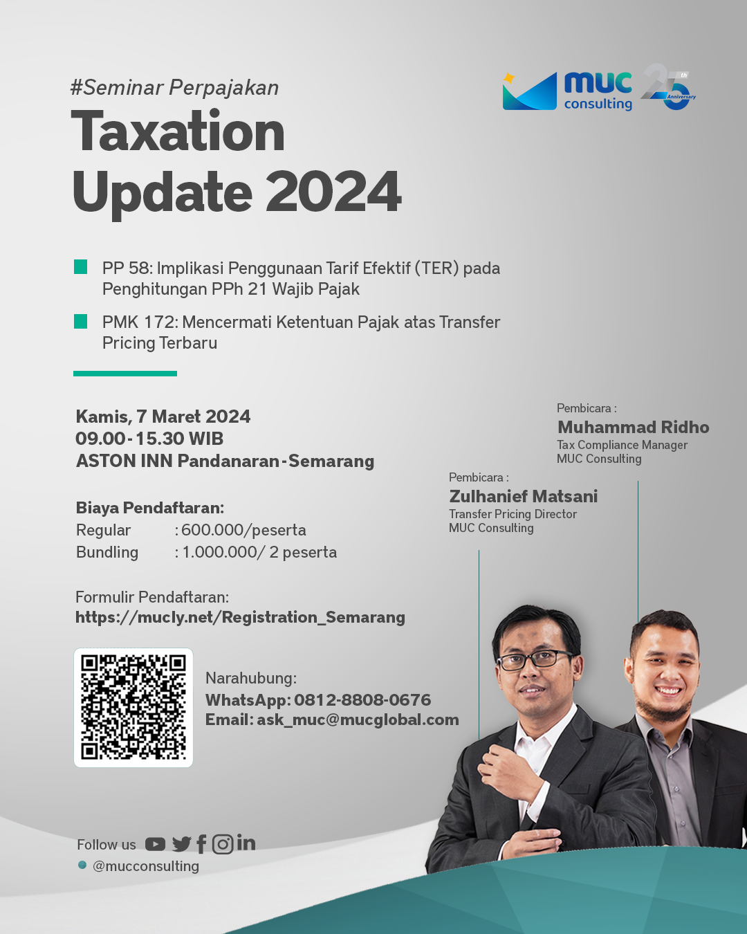 Seminar Strategi Penghitungan PPh 21 dengan Tarif Efektif Sesuai PP 58 & Ketentuan Terbaru Transfer Pricing Berdasarkan PMK 172