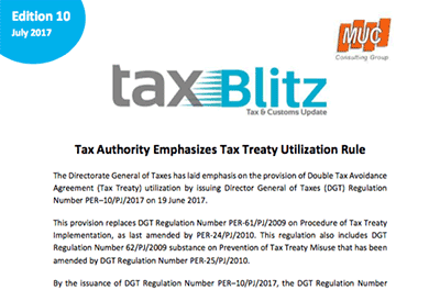 Tax Authority Emphasizes Tax Treaty Utilization Rule